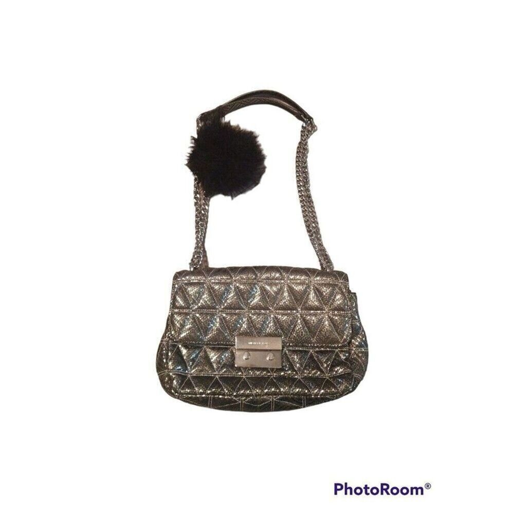 Michael Kors Pom Pom Shoulder Bag SilverBoho Feminine City